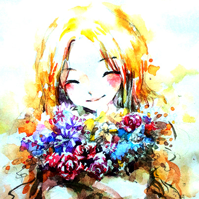 꽃을 든 소녀